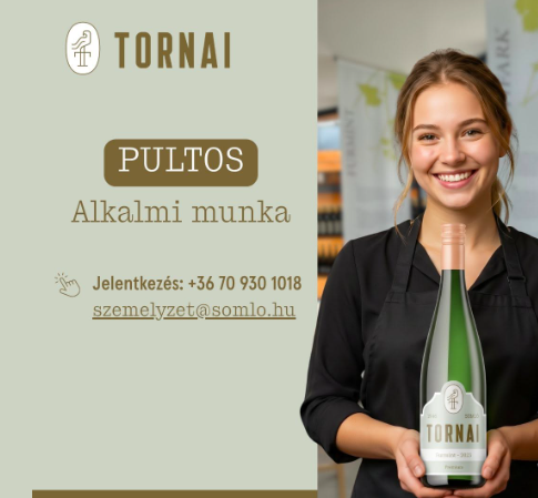 Tornai Pincészet pultos munkatársat keres